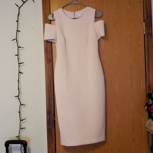 Calvin Klein light pink bodycon dress